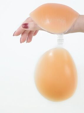 Silicone Adhesive Invisible Strapless Bra - Nude
